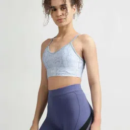 Reebok Grey Slim Fit Printed Sports Bra image 3