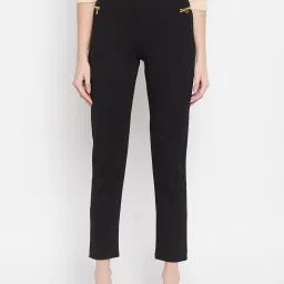 Cantabil Black Regular Fit Mid Rise Jeggings image 1