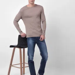 Numero Uno Dark Blue Slim Fit Faded Jeans image 5