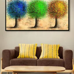 999Store Printed Multicolor Canvas Wall Art image 1