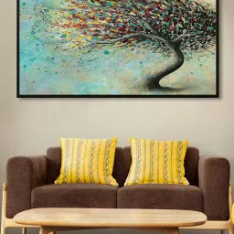 999Store Printed Multicolor Canvas Wall Art image 1