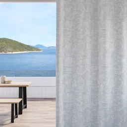 DDECOR Live Beautiful Blue Polyester 7 ft Door Curtain image 1