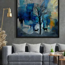 999Store Printed Grey Canvas Wall Art image 1