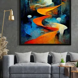 999Store Printed Multicolor Canvas Wall Art image 1