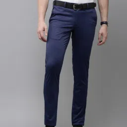 Van Heusen NavySlim Fit Self Pattern Trousers image 1