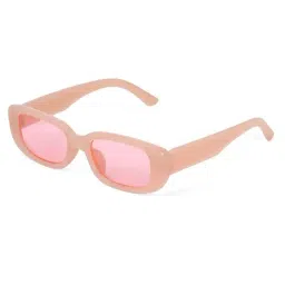 Joker & WItch Tifa Pink Standard Rectangular Sunglasses for Women image 3