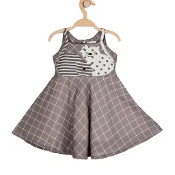 Peppermint Kids Grey Checks Dress image 1