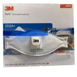 3M 9332 A Plus White Respirator Face Mask (Pack of 20 Piece) image 3