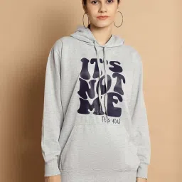 Vimal Jonney Grey Printed Hoodie image 1