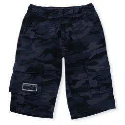 Gini & Jony Kids Grey Cotton Camouflage Bermuda image 1