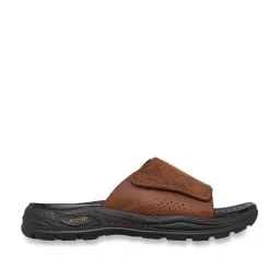 Skechers Men's ARCH FIT MOTLEY SD - REVELO Dark Brown Casual Sandals image 1