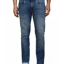Louis Philippe blue Solid Jeans-image-0