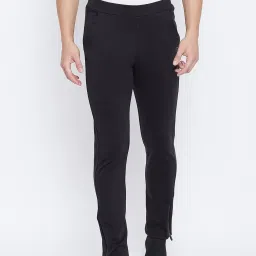 Okane Black Regular Fit Track Pants image 1