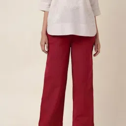Fabindia Red Cotton Pants-image-99