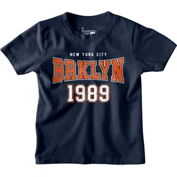 BonOrganik Boys Typography Printed Applique T-shirt-image-65