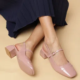 Marc Loire Women PU Block Mules image 2