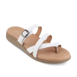 Tresmode Women's White Toe Ring Sandals image 1