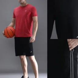 Crocodile Black Cotton Solid Regular Fit Shorts image 5