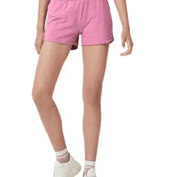 PATRORNA Baby Pink Regular Fit Shorts-image-6