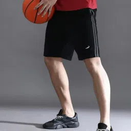 Crocodile Black Cotton Solid Regular Fit Shorts image 4