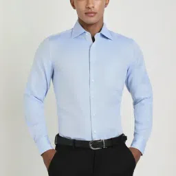 Allen Solly Blue Cotton Slim Fit Shirt-picture-44