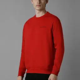 Louis Philippe Red Regular Fit Sweatshirt image 3