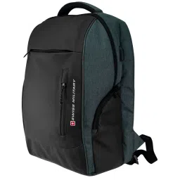 Swiss Military Grey & Black Medium Laptop Backpack image 5
