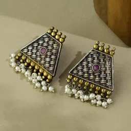 Fabindia Metal Studs Earrings-image-40