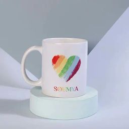 FNP Multicolor Ceramic Rainbow Heart Mug (325ml)-picture-39