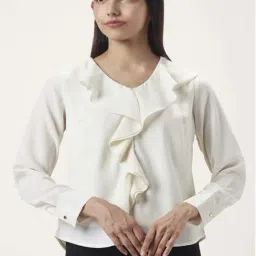 Annabelle by Pantaloons Off-White Regular Fit Top-image-21