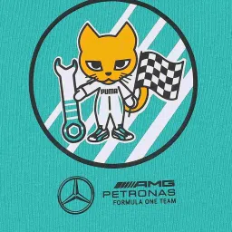 Puma Kids Mercedes AMG Petronas Spectra Green & Black Cotton Printed T-Shirt Set image 4