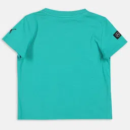 Puma Kids Mercedes AMG Petronas Spectra Green & Black Cotton Printed T-Shirt Set image 3