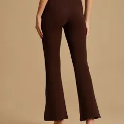 Kazo Brown Plain Jeggings image 2