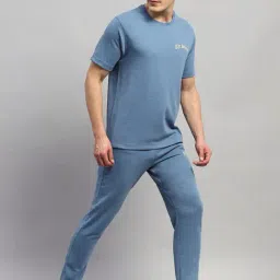 Rock.it Blue Cotton Regular Fit Printed Co-Ord Set image 4