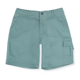 Gini & Jony Kids Teal Blue Cotton Regular Fit Shorts image 1