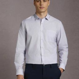 Louis Philippe Purple Regular Fit Printed Shirt-picture-38
