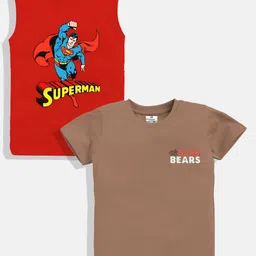 YK X Minute Mirth Boys Pack of 2 Printed Round Neck T-shirts-picture-24