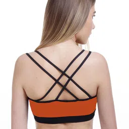 Samvar Orange Cotton Non-Wired Non Padded Minimizer Bra image 3