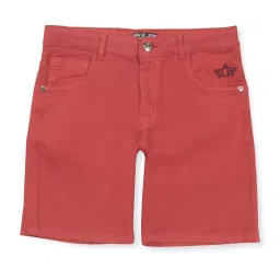 Gini & Jony Kids Red Cotton Regular Fit Shorts image 1