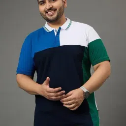 Club York Navy Colorblocked Regular Fit T-Shirt-picture-24
