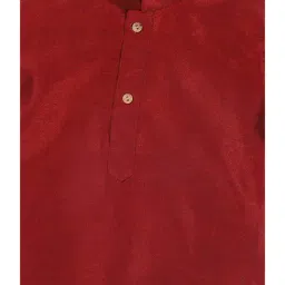 VASTRAMAY SISHU Maroon & Rose Gold Relaxed Fit Kurta Set image 5