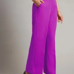 Brinns Purple Regular Fit Trousers image 3