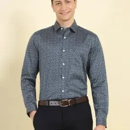 Allen Solly Blue Cotton Slim fit Floral Shirt-image-80