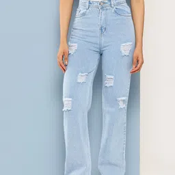 Aarika Women London Mildly Distressed Light Fade Stretchable Jeans-image-63