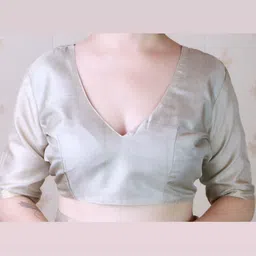 ELITE WEAVES Floral Silk Blend Handloom Tussar Saree image 5