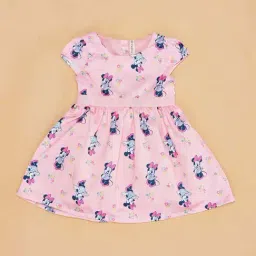 Pantaloons Baby Kids Pink Cotton Printed Dress image 3