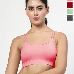 LILY Stropsazil Pack Of 4 Full Coverage SeamlessSports Bra-picture-41