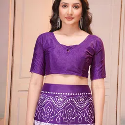 Garden Vareli Bandhani Printed Pure Crepe Saree image 3