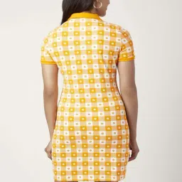 People by Pantaloons Yellow Cotton Printed Shift Dress image 2