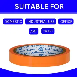 VCR 50 m x 24 mm Biaxially Oriented Polypropylene Orange Color Tape, 144 Rolls Per Pack image 4